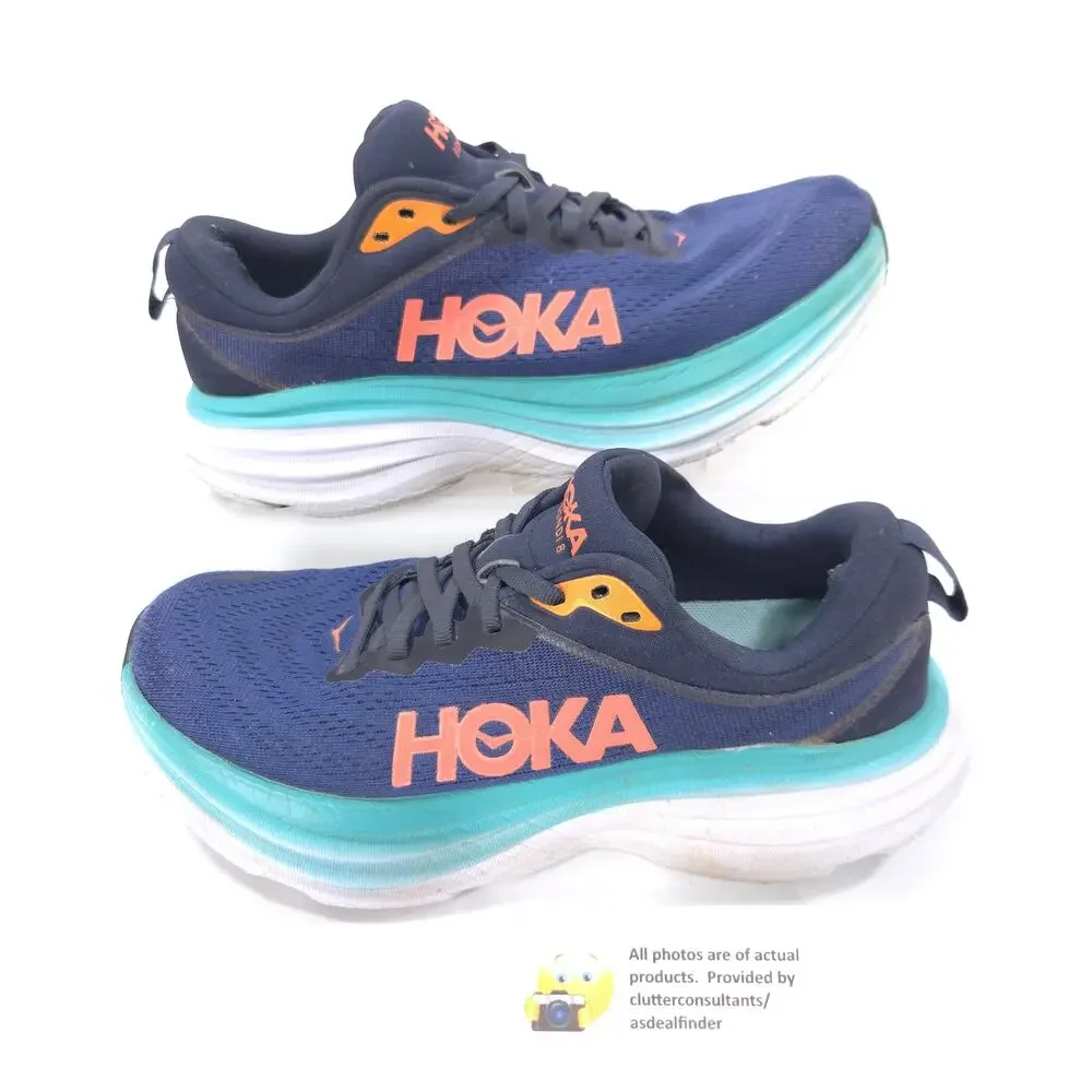 Hoka One One Bondi 8 Athletic Running Shoe Womens Size 7.5 F27222H Blue